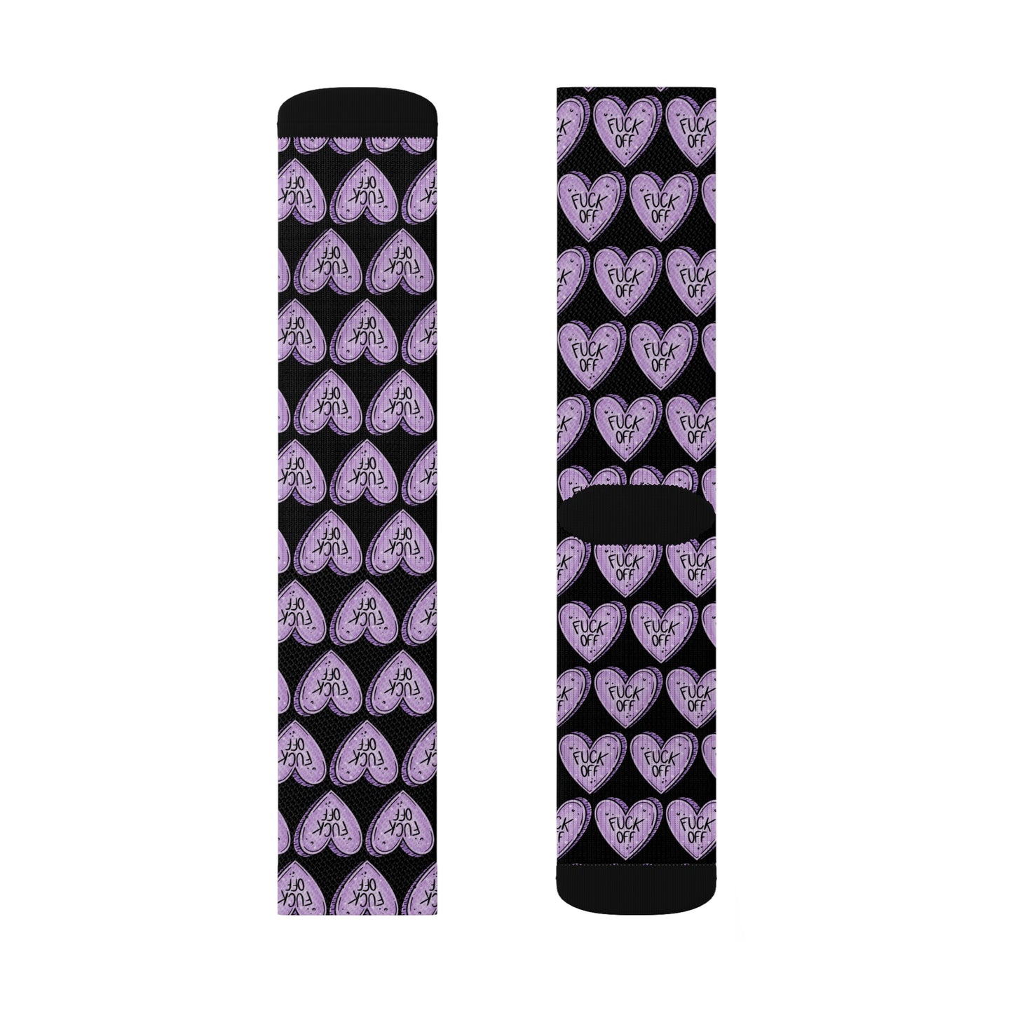 F off Candy heart Socks