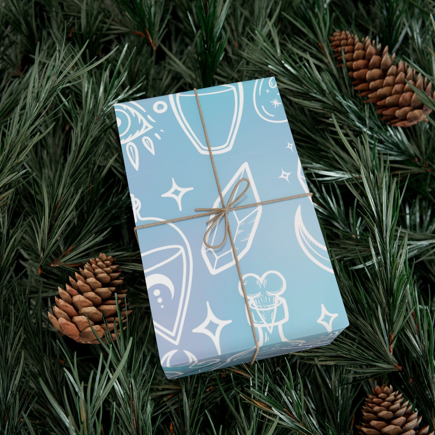 Witchy blue Gift Wrap Paper.