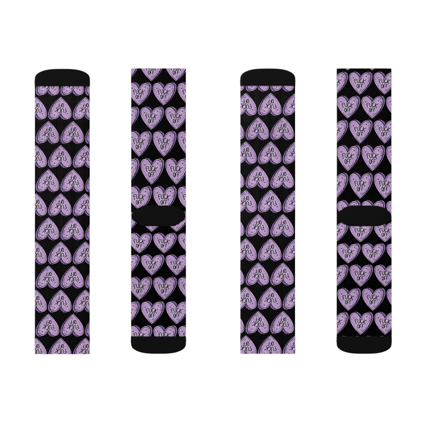 F off Candy heart Socks