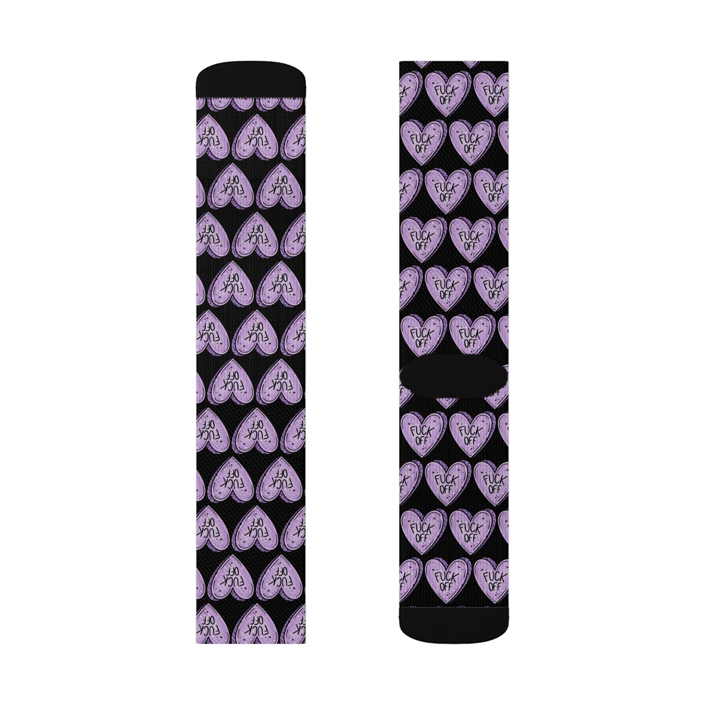 F off Candy heart Socks