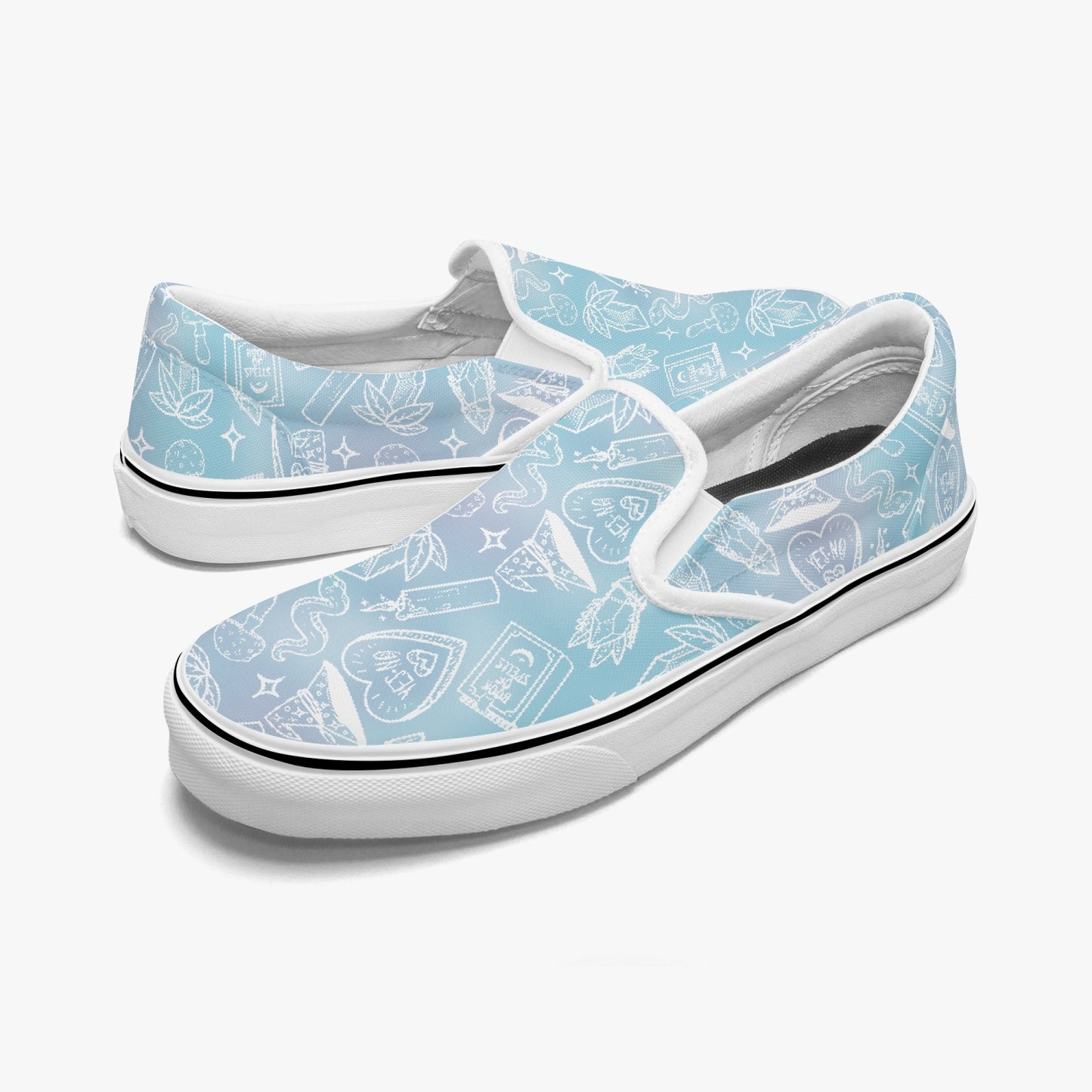 I put a spell on you blue Slip-On Shoes