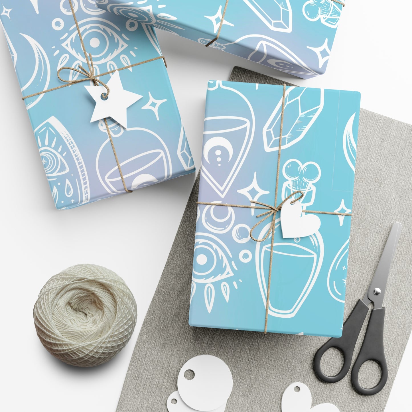 Witchy blue Gift Wrap Paper.