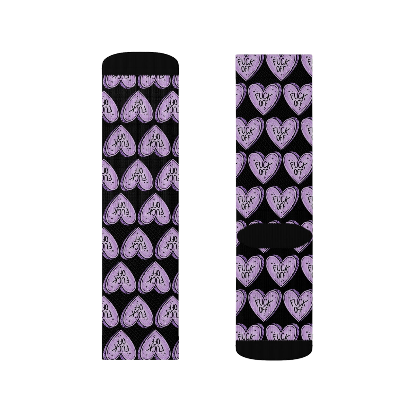 F off Candy heart Socks