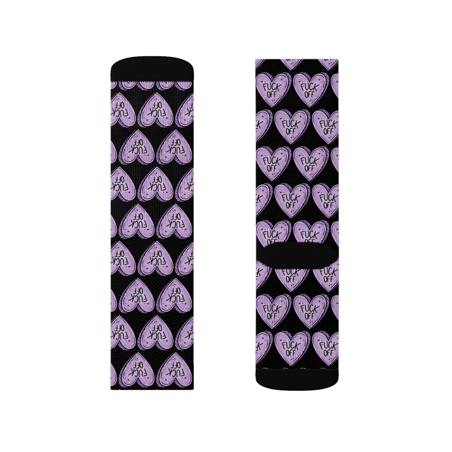F off Candy heart Socks