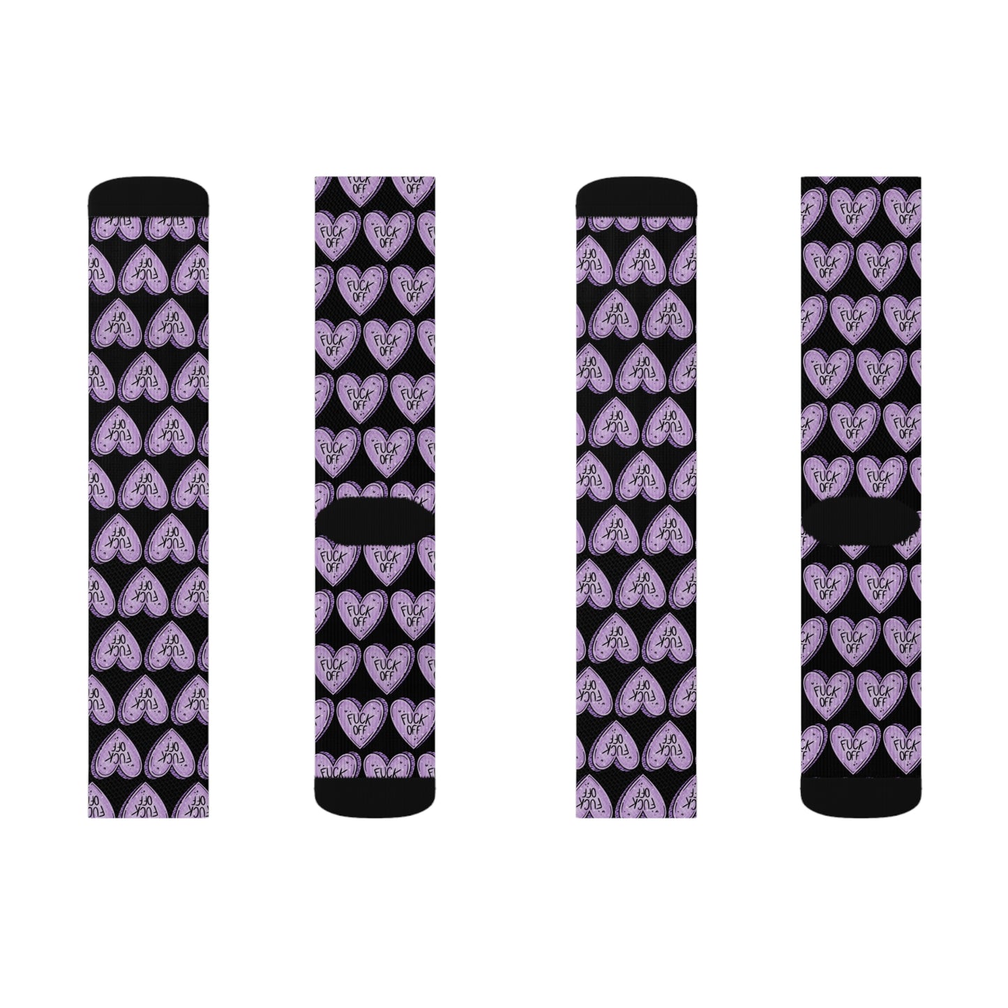 F off Candy heart Socks