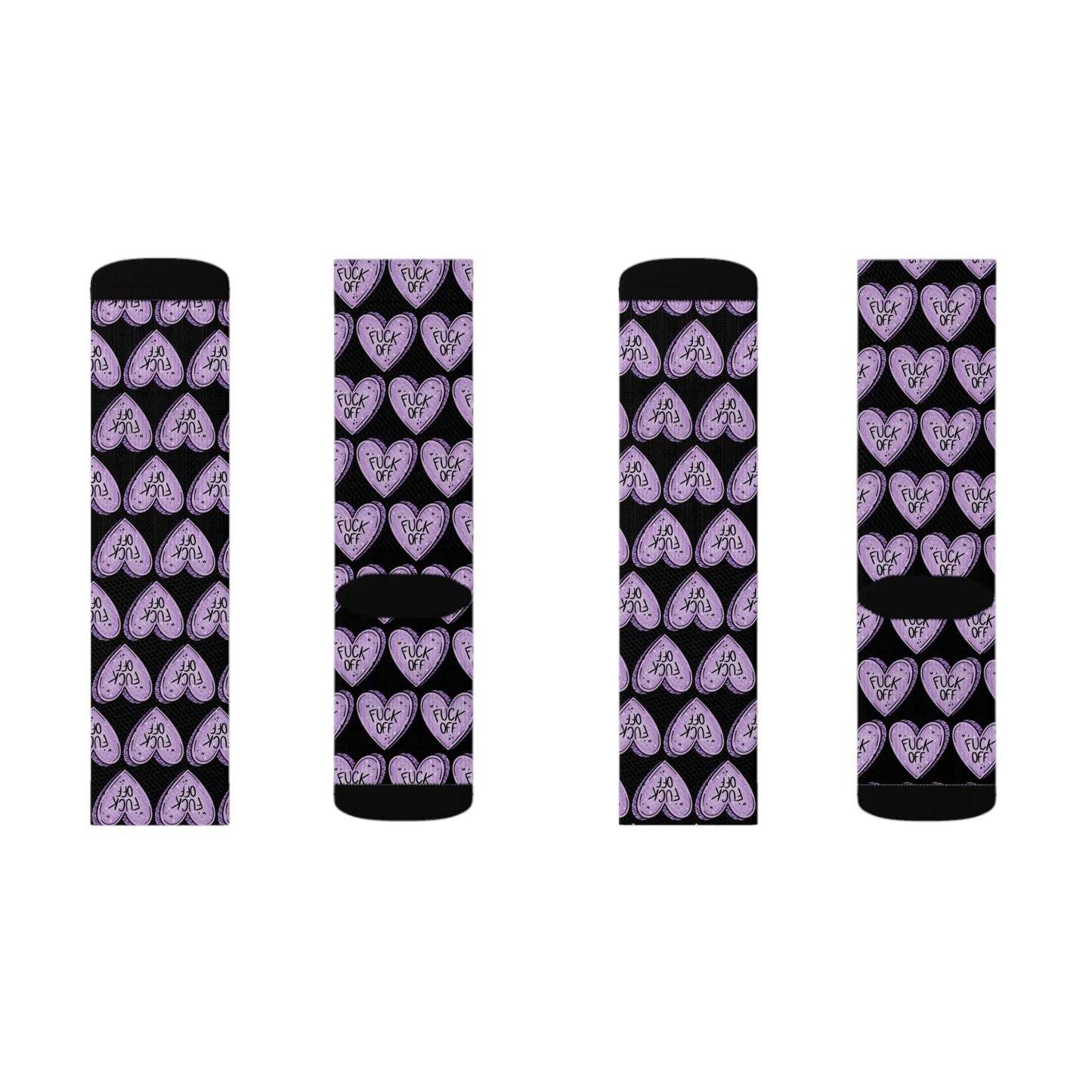 F off Candy heart Socks