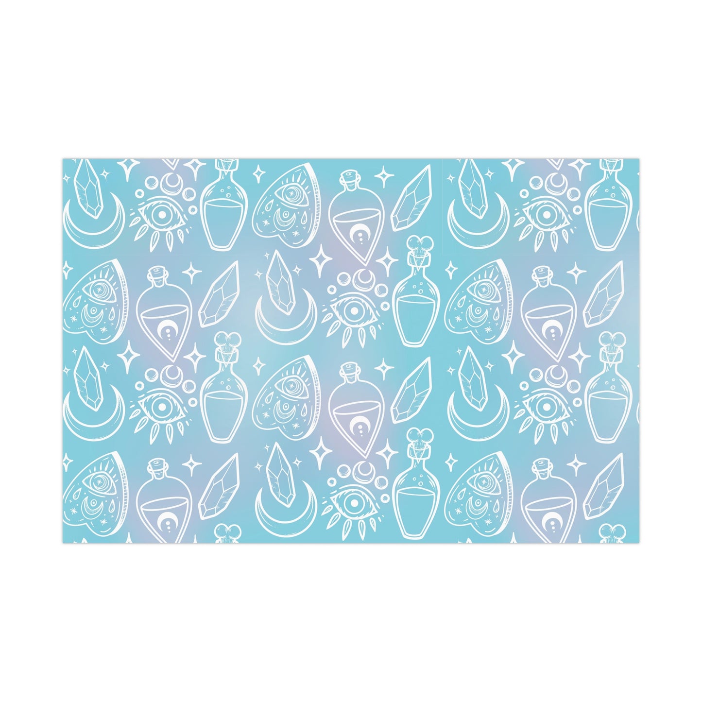 Witchy blue Gift Wrap Paper.