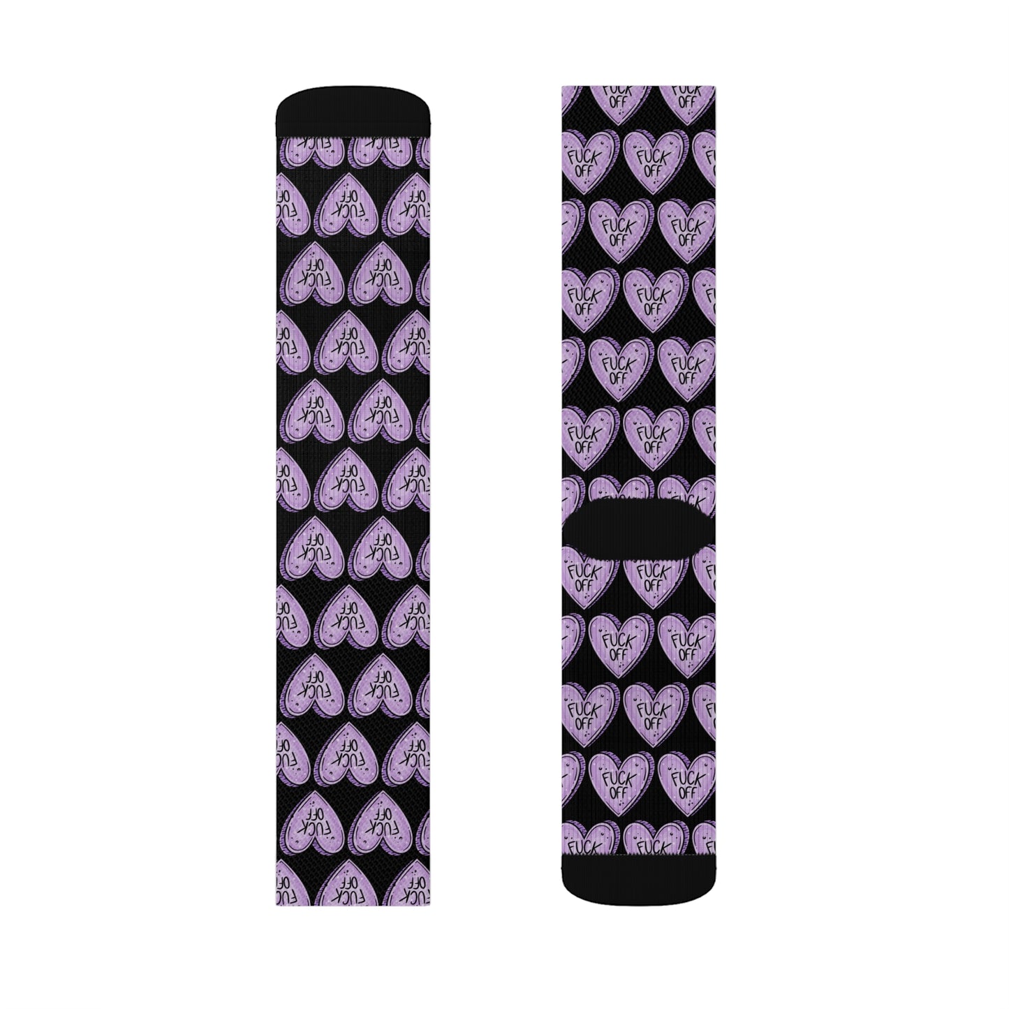 F off Candy heart Socks
