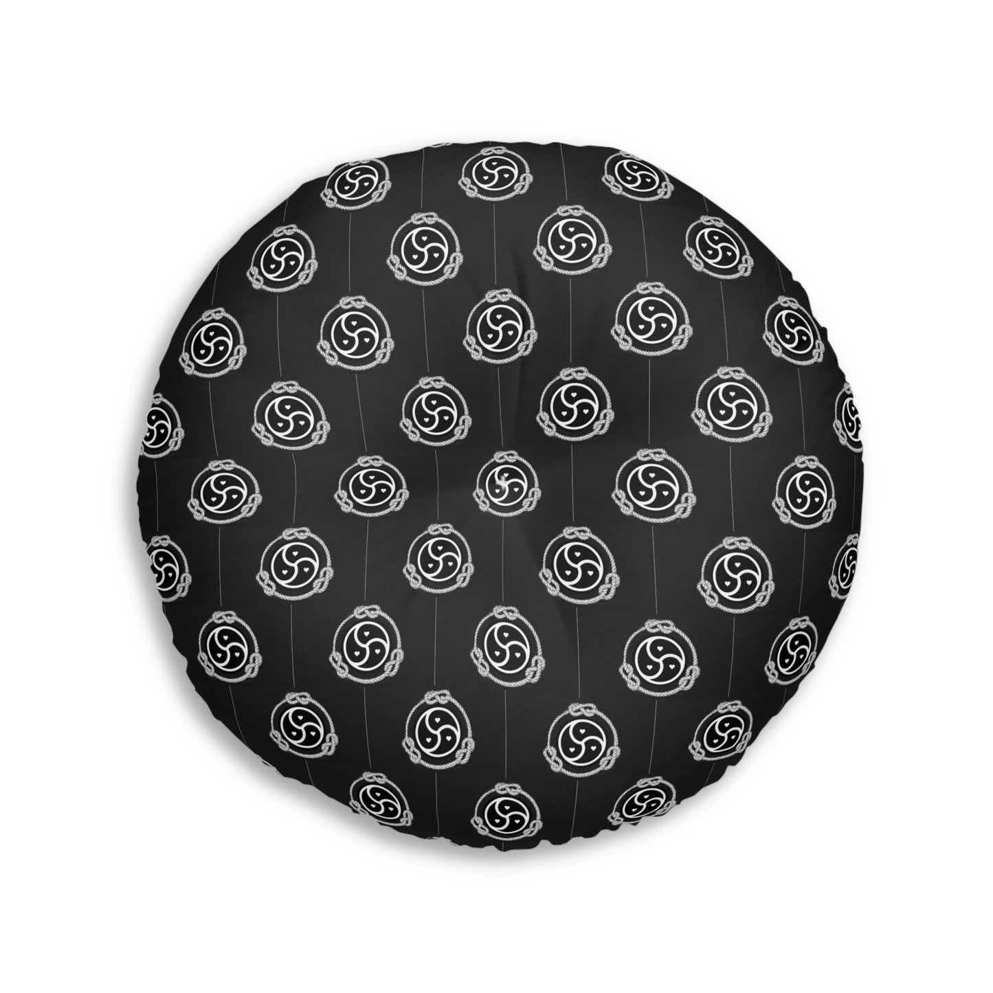 BDSM symbol with hearts & rope floor Pillow.