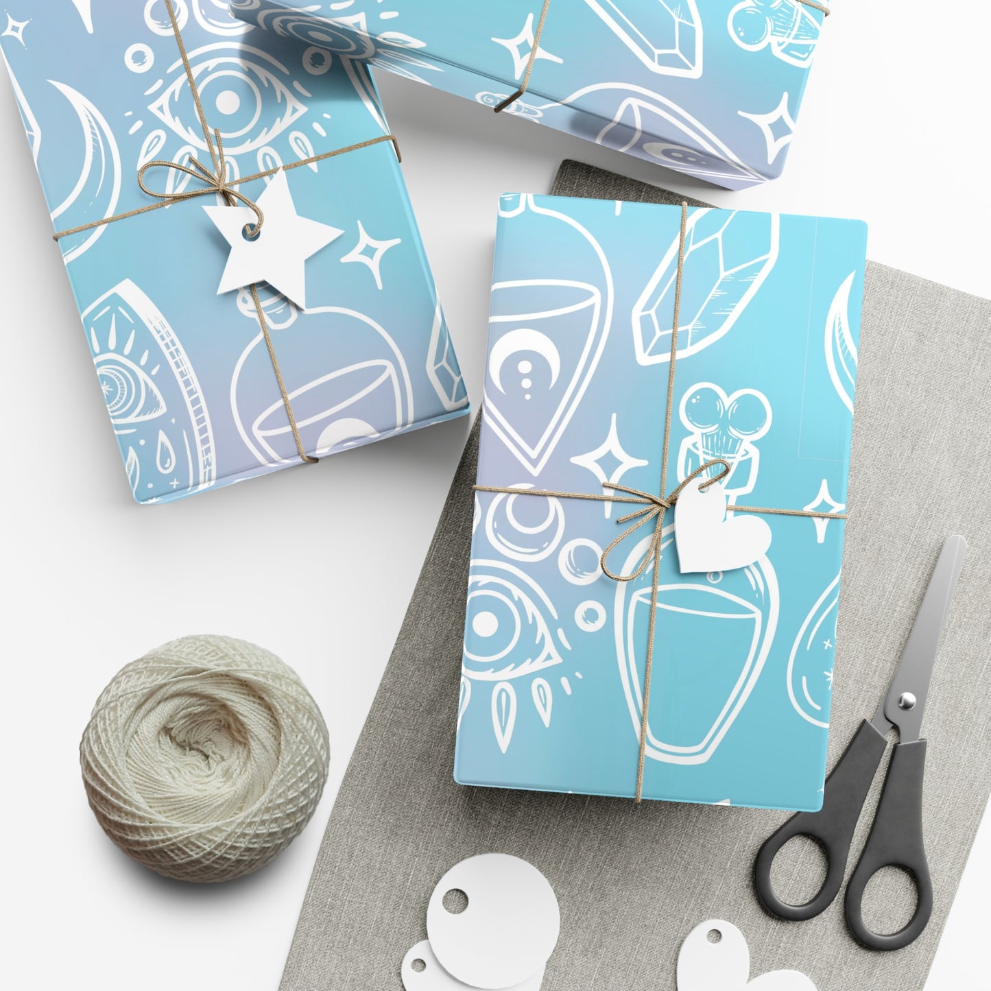 Witchy blue Gift Wrap Paper.