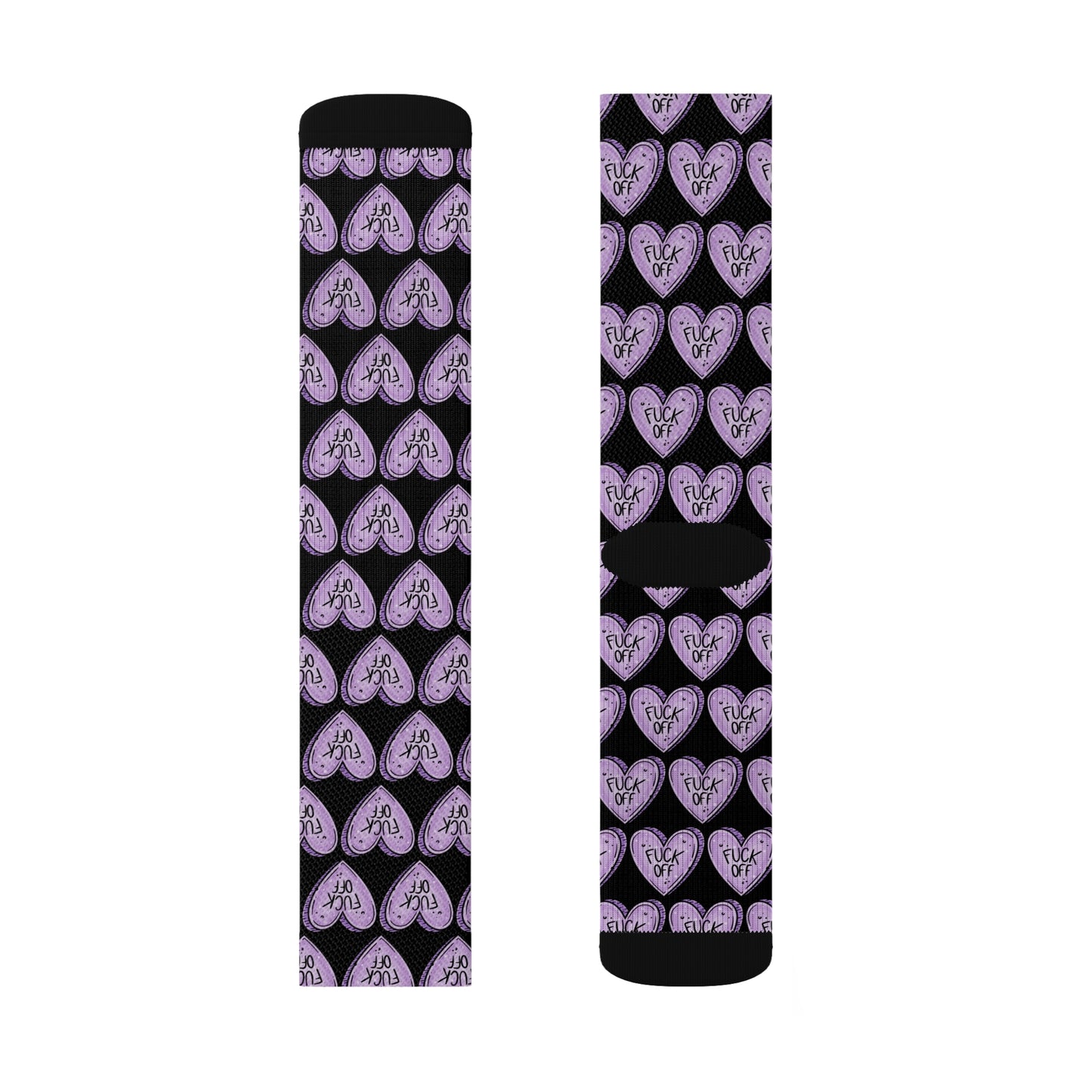 F off Candy heart Socks