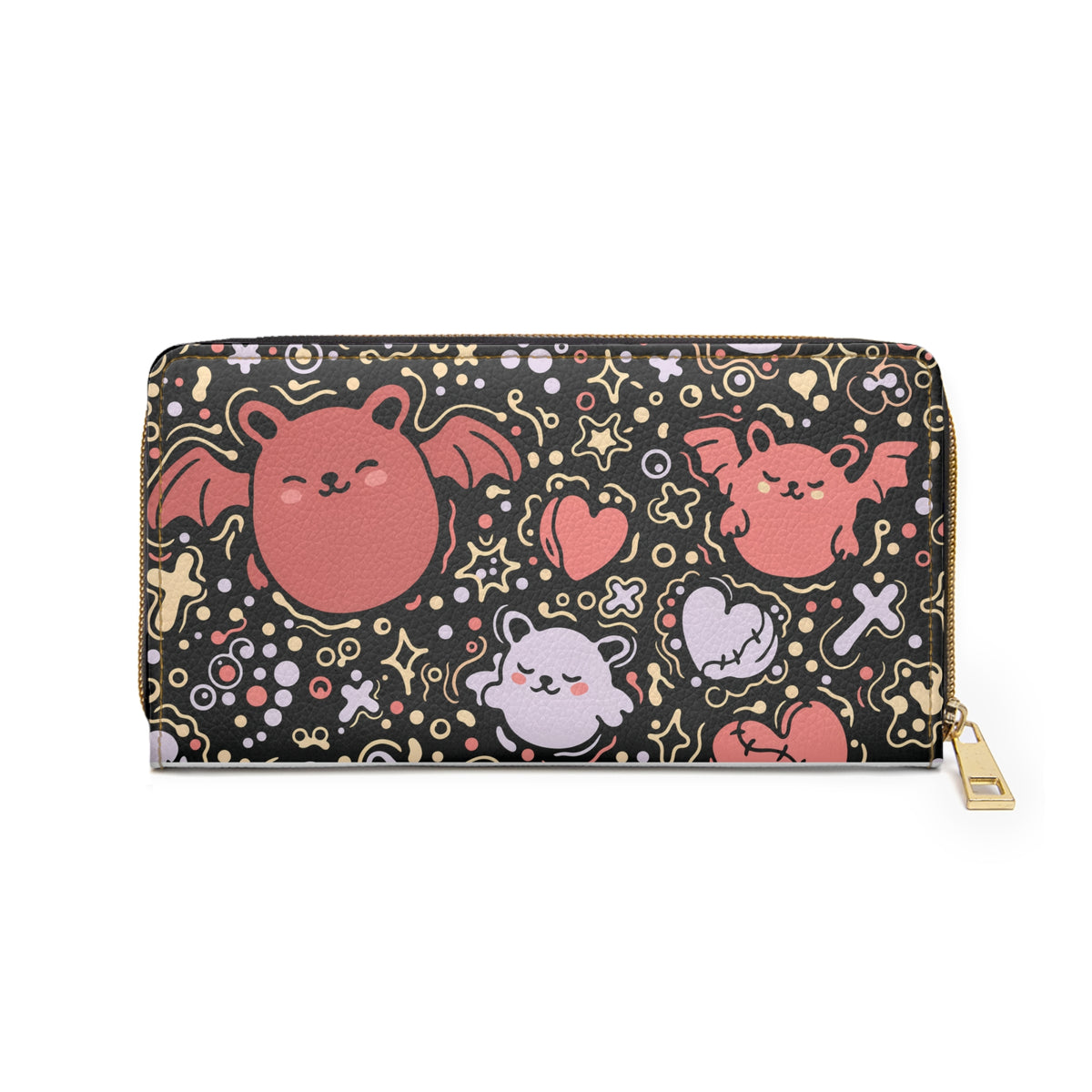 Bat & Hearts Zip Wallet