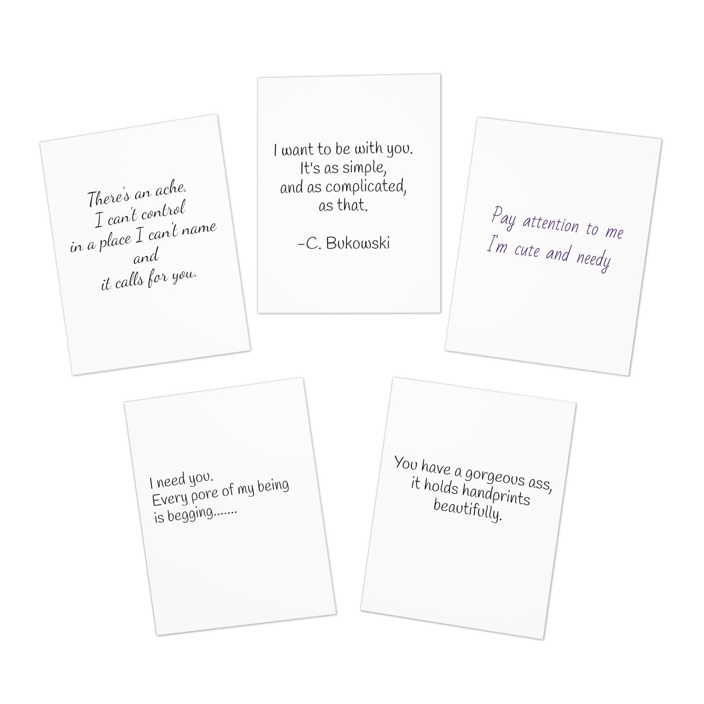 sexy quotes blank Greeting Cards (5-Pack)
